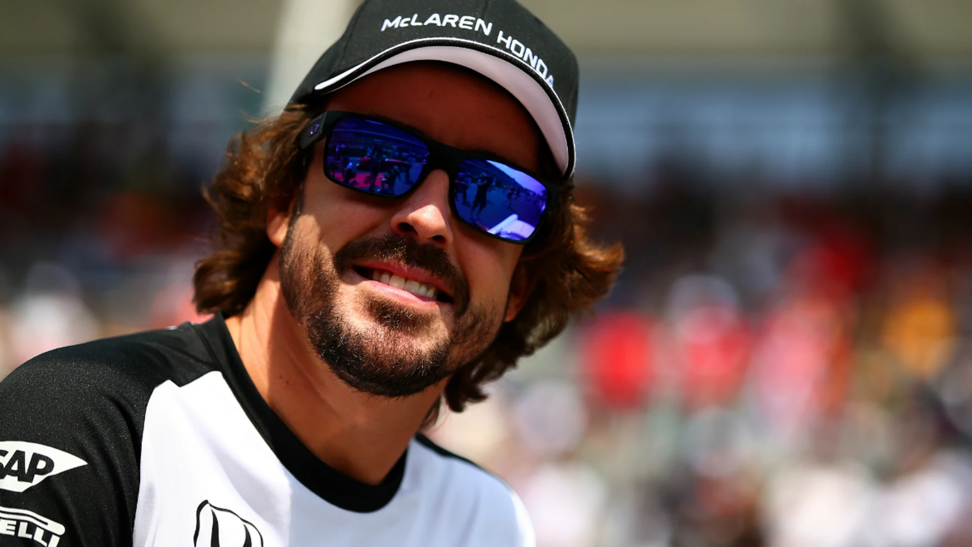 Alonso, en el 'drivers parade'