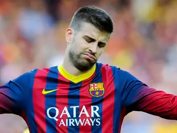 Gerard Piqué se lamenta durante un partido con el F.C Barcelona Gerard Piqué se lamenta durante un partido con el F.C Barcelona
