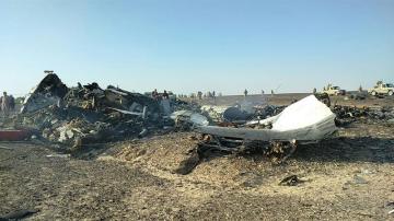 Restos del avión ruso siniestrado en la península del Sinaí