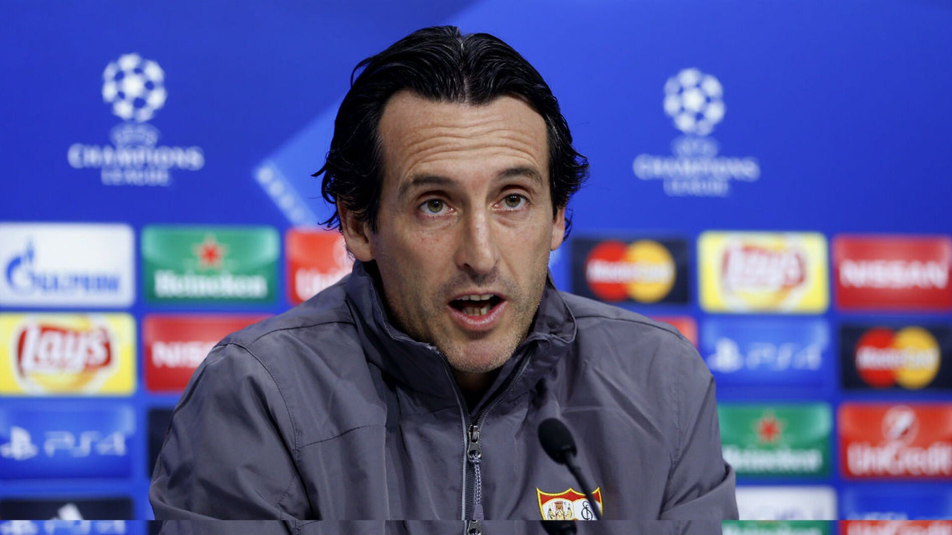 Unai Emery, en rueda de prensa