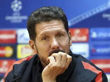 Simeone, en rueda de prensa Simeone, en rueda de prensa