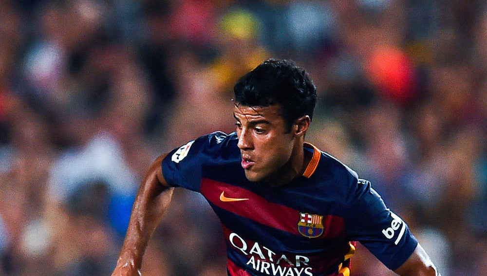 Rafinha Alcántara durante un partido con el Barcelona