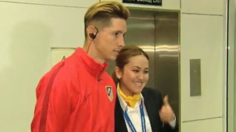 Fernando Torres, a su llegada a Kazajist&aacute;n