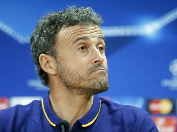 Luis Enrique atiende a los medios en la previa del Barça-BATE