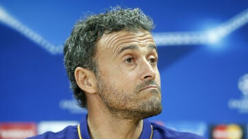 Luis Enrique atiende a los medios en la previa del Barça-BATE