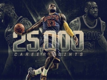 Imagen conmemorativa por lso 25.000 puntos de LeBron