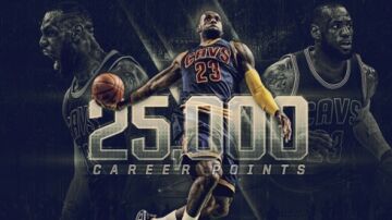 Imagen conmemorativa por lso 25.000 puntos de LeBron