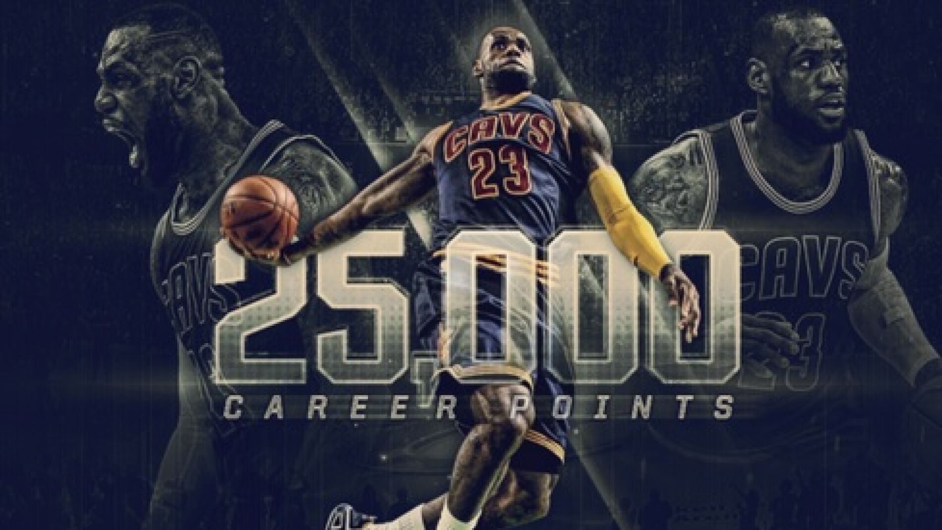 Imagen conmemorativa por lso 25.000 puntos de LeBron