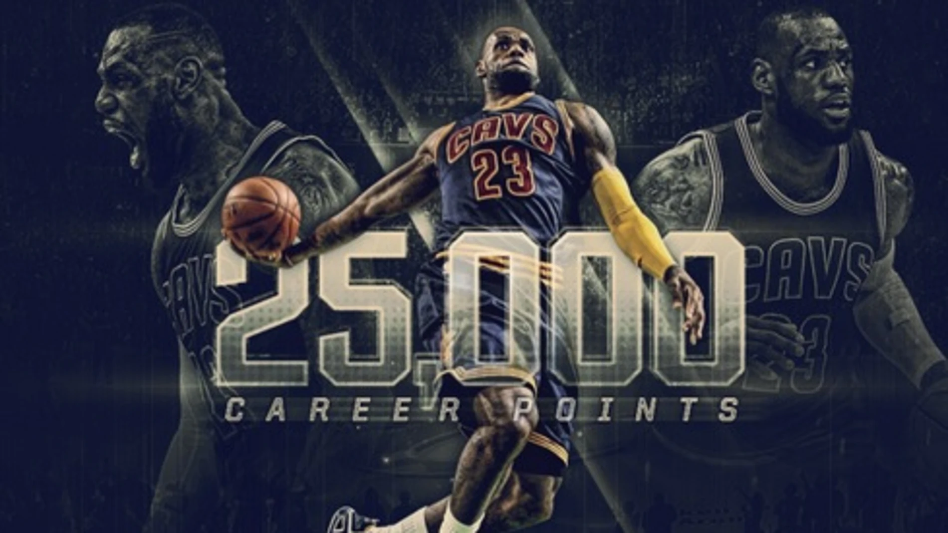 Imagen conmemorativa por lso 25.000 puntos de LeBron Imagen conmemorativa por lso 25.000 puntos de LeBron