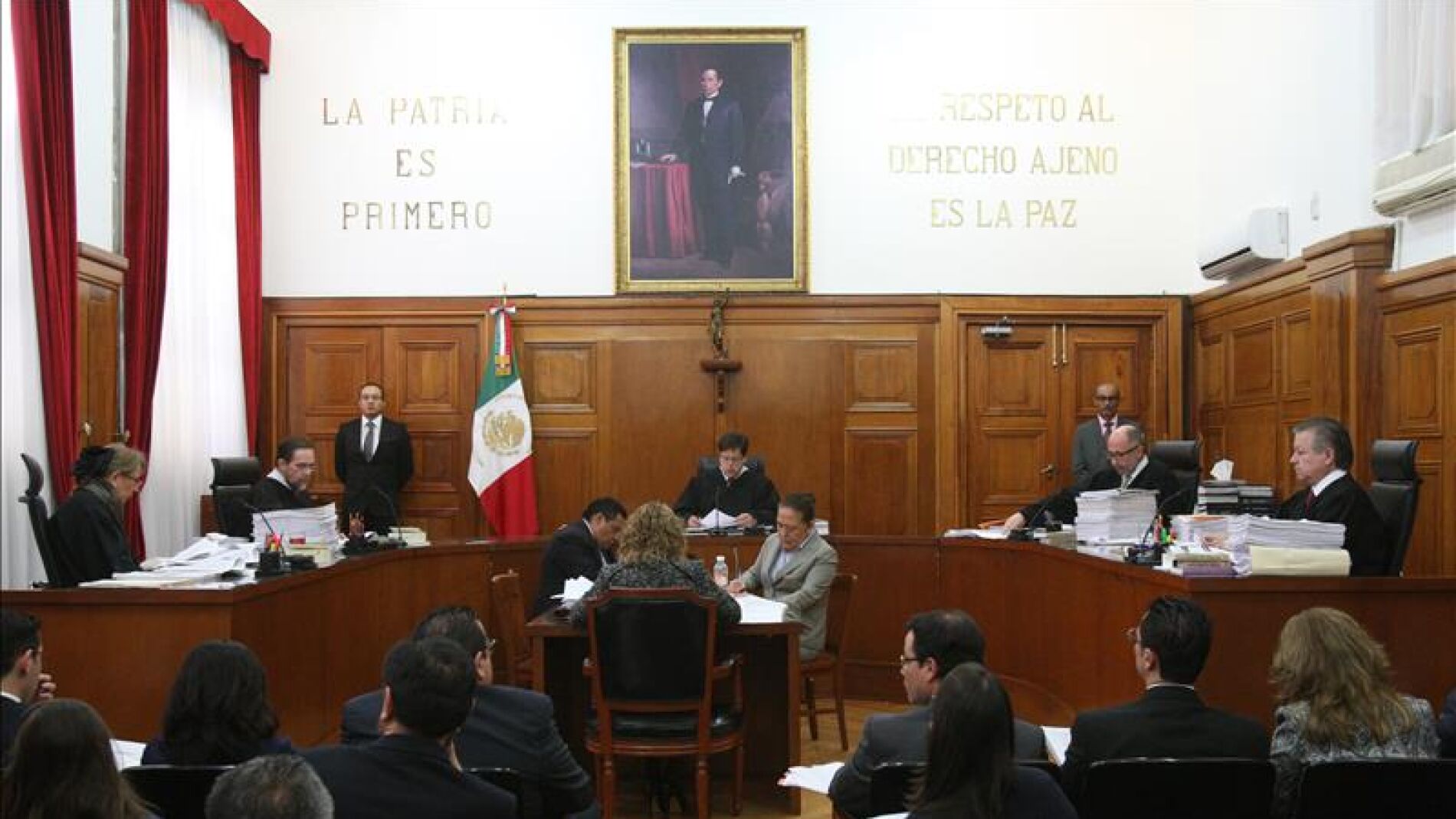 Sala de la Suprema Corte de Justicia de M&eacute;xico