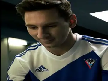 Messi con la camiseta del Mirandés Messi con la camiseta del Mirandés