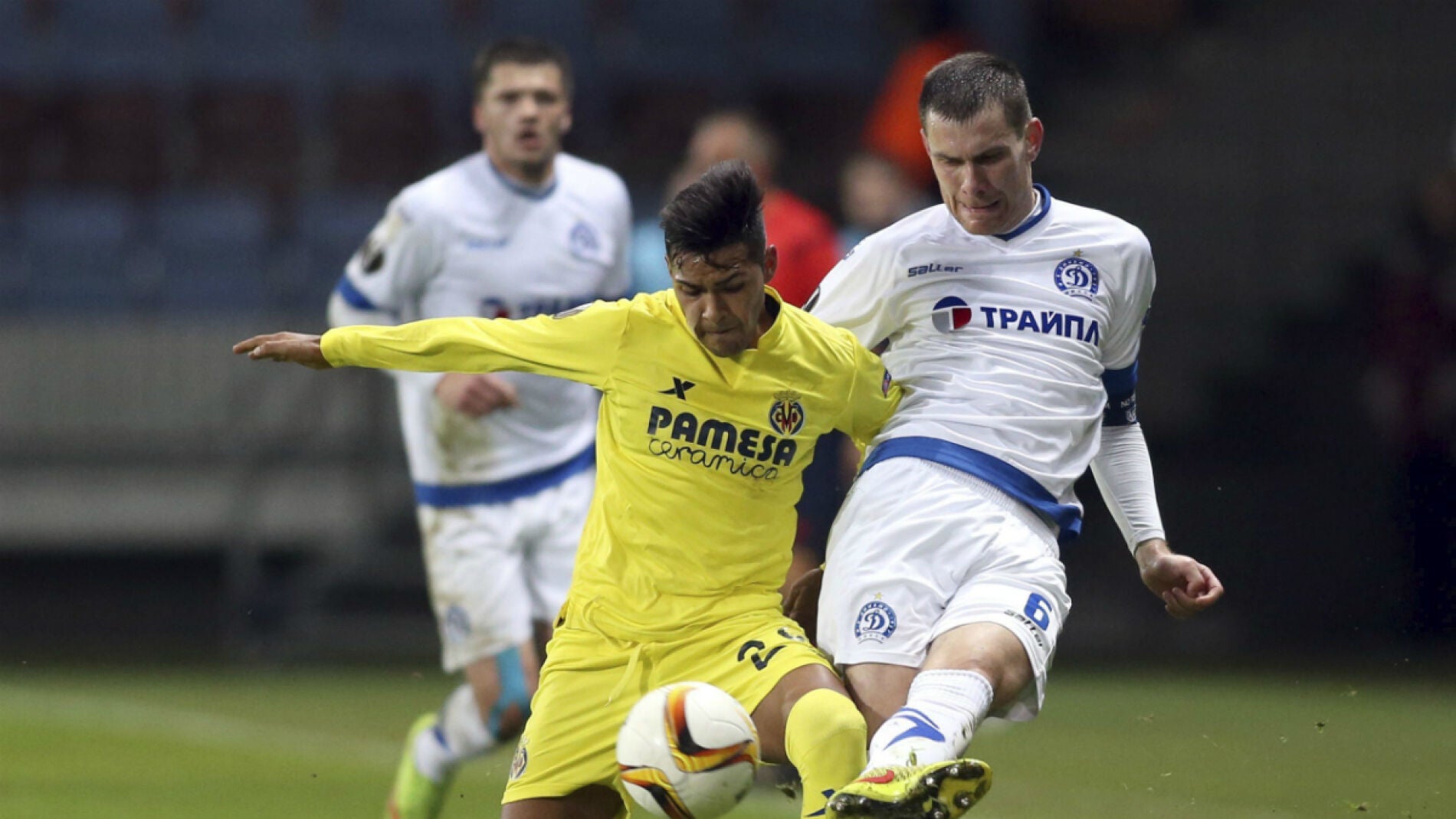 Nahuel Leiva, en el partido ante el Minsk