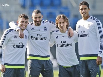 Kovacic, Benzema, Modric y Varane