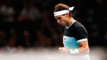 Nadal celebra un punto ante Anderson
