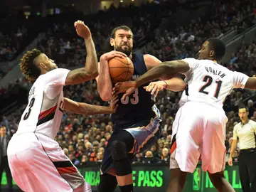 Marc Gasol, en acción ante Portland Marc Gasol, en acción ante Portland