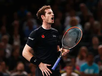 Murray celebra un punto ante Ferrer Murray celebra un punto ante Ferrer