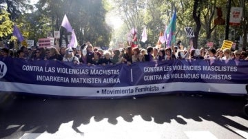 Pancarta de marcha del 7N contra la violencia de género