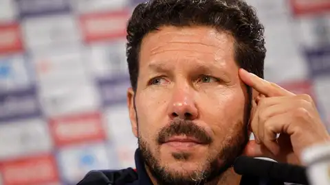 Diego Pablo Simeone en rueda de prensa, tras el partido frente al Sporting Diego Pablo Simeone en rueda de prensa, tras el partido frente al Sporting