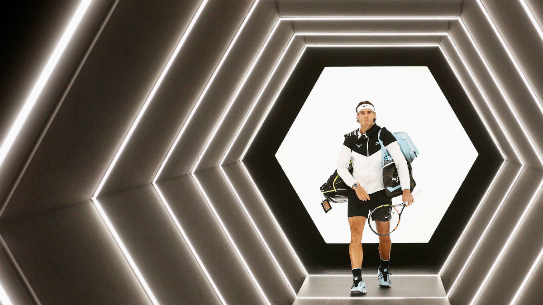 Rafa Nadal, antes de disputar un partido