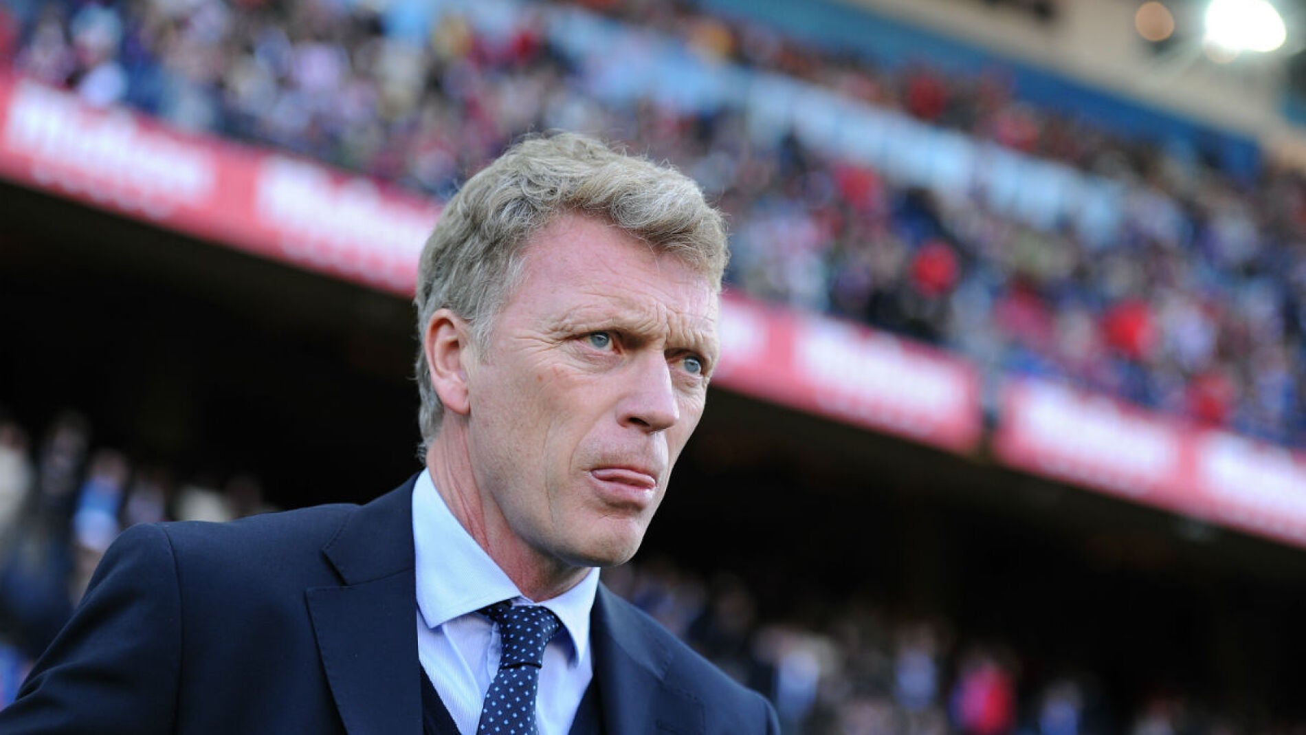 David Moyes, en un partido de la Real Sociedad