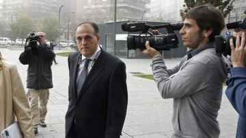 Tebas presta declaración como testigo en Pamplona