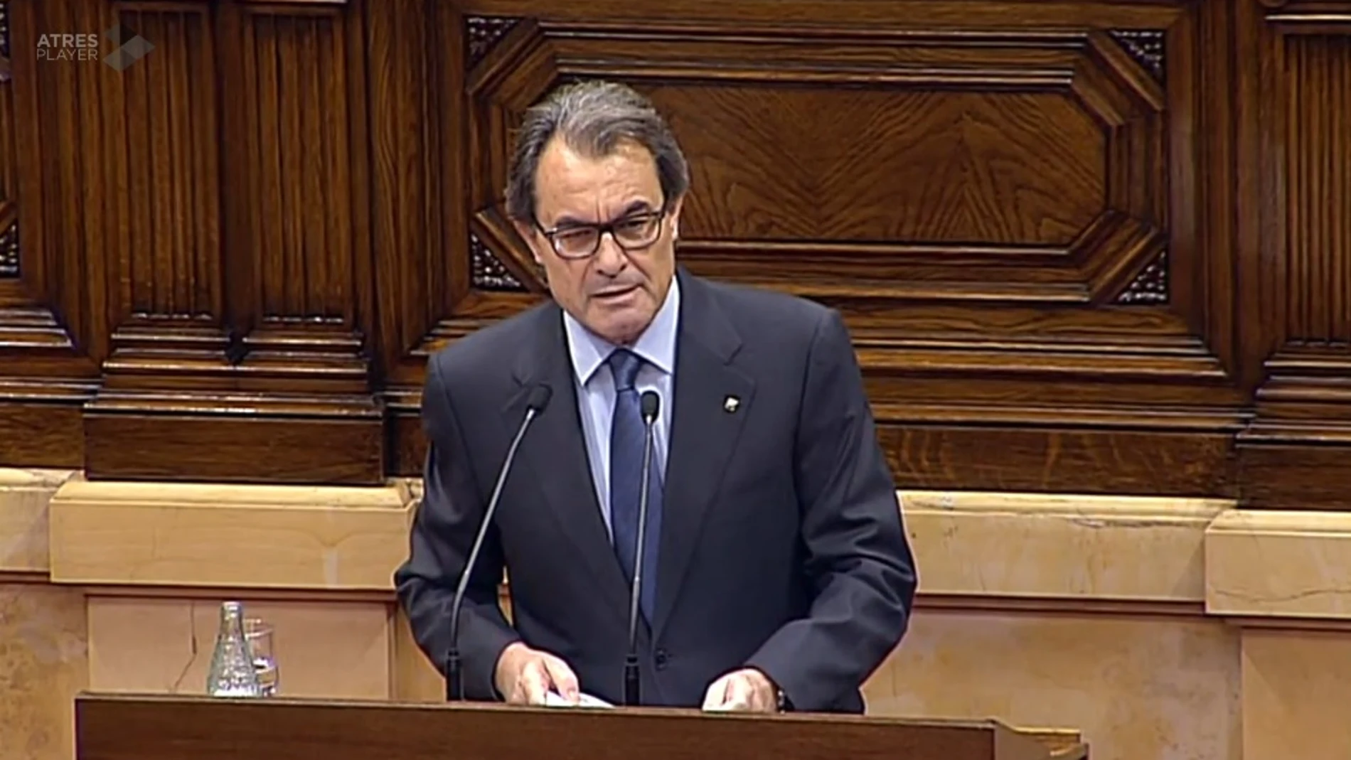 Artur Mas, durante el debate de investidura en el Parlament Artur Mas, durante el debate de investidura en el Parlament
