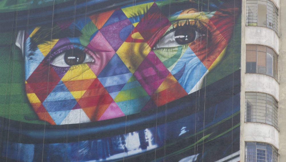 El grafiti de Ayrton Senna, hecho por Kobra