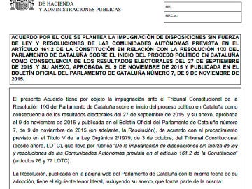 Recurso del Gobierno ante el TC Recurso del Gobierno ante el TC