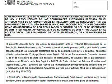Recurso del Gobierno ante el TC Recurso del Gobierno ante el TC