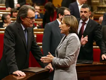 Artur Mas y Forcadell en el Parlament Artur Mas y Forcadell en el Parlament