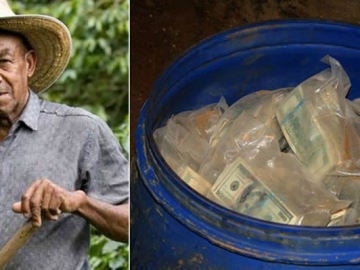 El campesino que encontró el dinero de Pablo Escobar