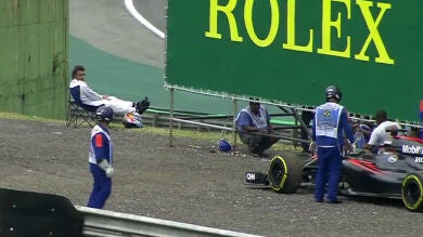 Alonso se retira de la Q1 de Brasil sin dar una sola vuelta