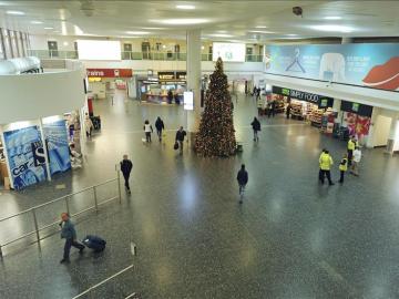 Terminal norte de Gatwick, casi vacío