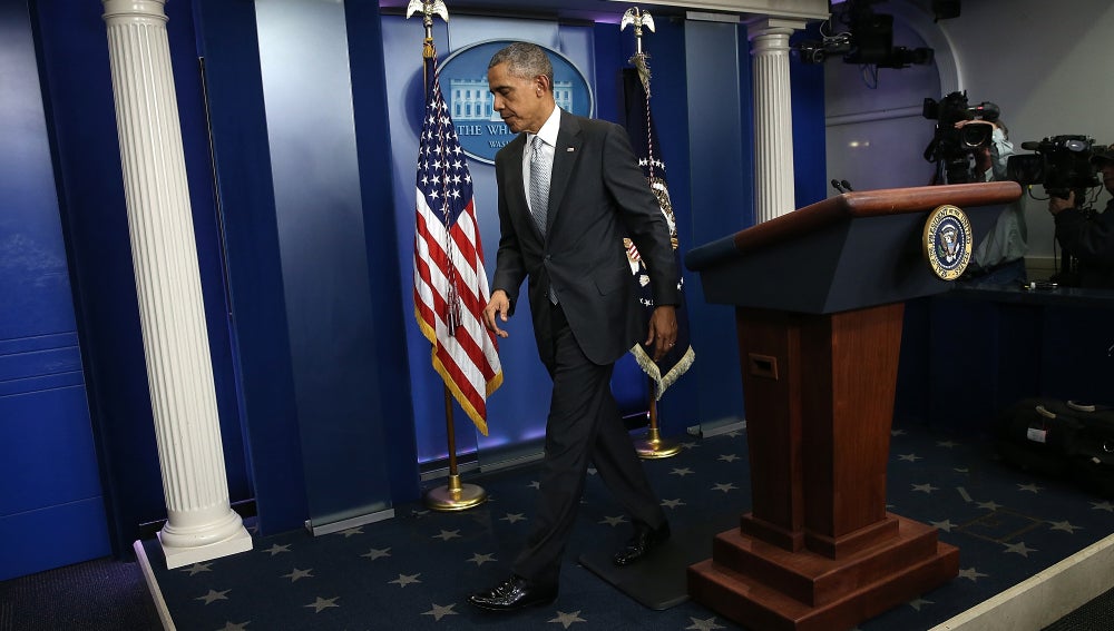 Barack Obama, al finalizar su comparecencia