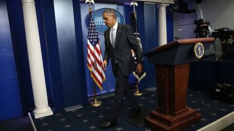 Barack Obama, al finalizar su comparecencia