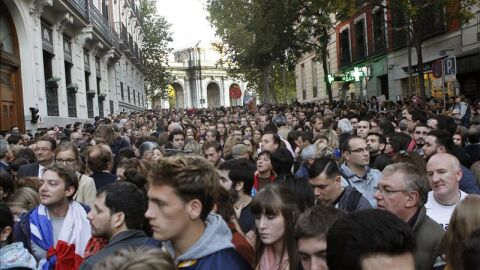 Concentraci&oacute;n en Madrid por Francia