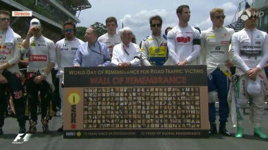 La F1 guarda un minuto de silencio en memoria de las víctimas de los accidentes de tráfico