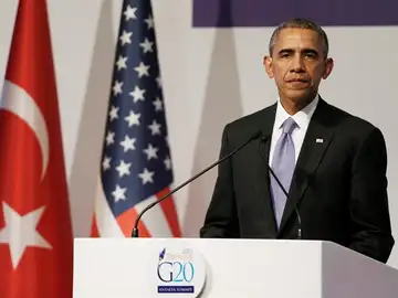 Barack Obama, durante la rueda de prensa posterior al G-20 en Turquía Barack Obama, durante la rueda de prensa posterior al G-20 en Turquía