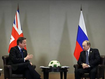 Vladimir Putin y David Cameron durante el G-20