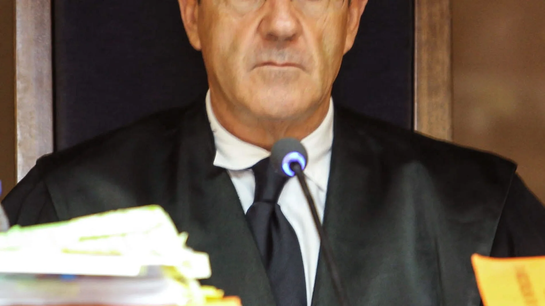 El magistrado Juan Pedro Yllanes, durante la celebración de un juicio