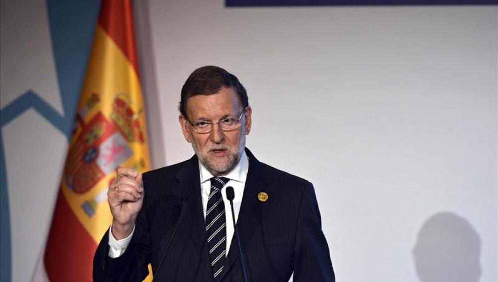 Mariano Rajoy durante una rueda de prensa