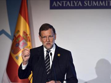 Mariano Rajoy durante una rueda de prensa