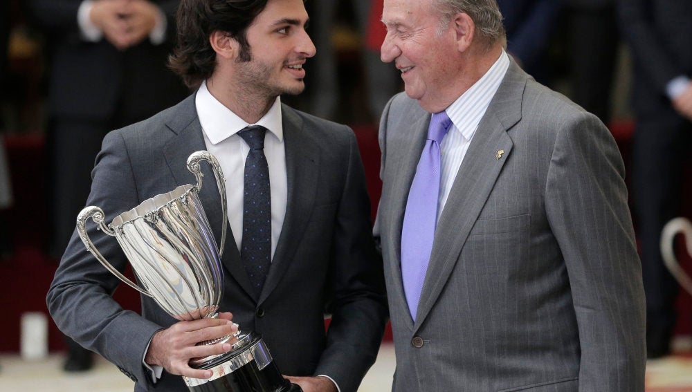 Carlos Sainz con el Rey Juan Carlos