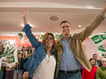 Pedro Sánchez y Susana Díaz en el evento en Jaén