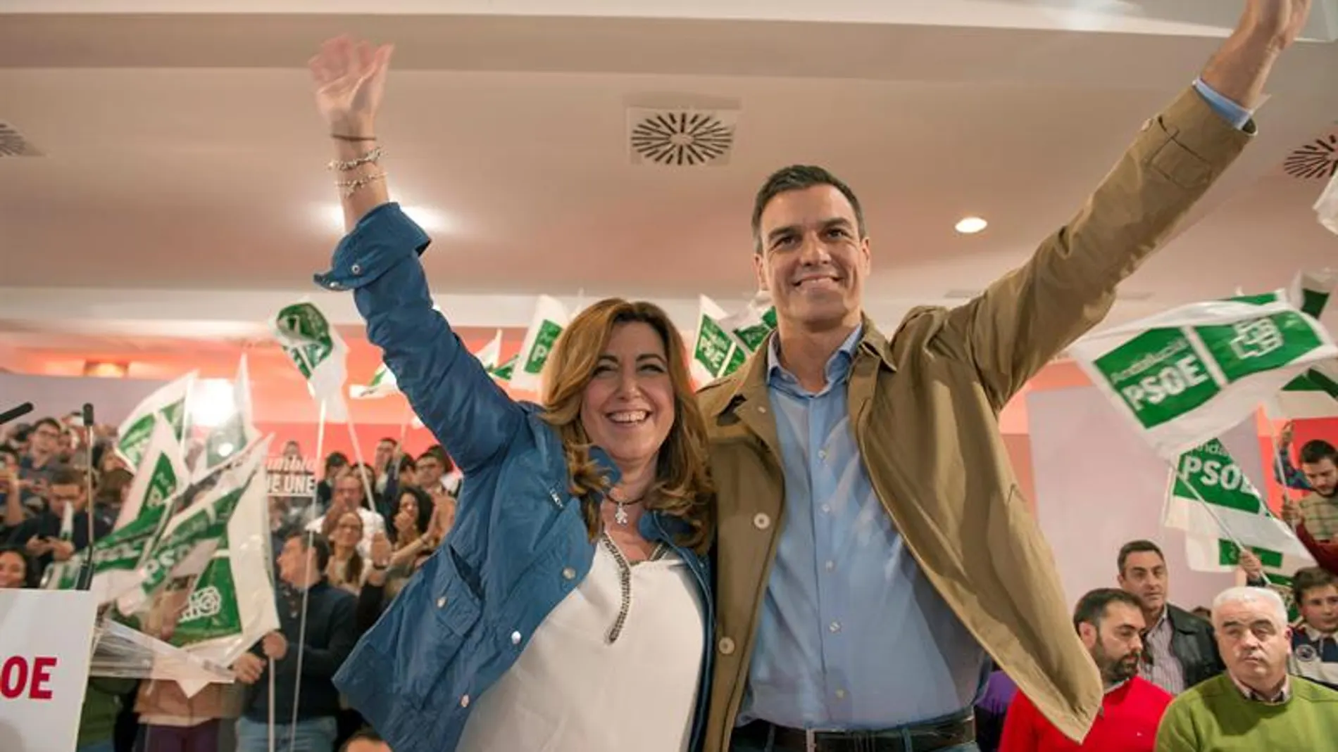 Pedro Sánchez y Susana Díaz en el evento en Jaén