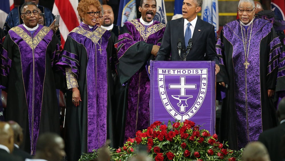 Barack Obama, cantando 'Amazing Grace' tras los atentados de Charleston