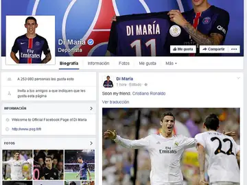 Di María, a Cristiano: "Nos vemos pronto, amigo" Di María, a Cristiano: "Nos vemos pronto, amigo"