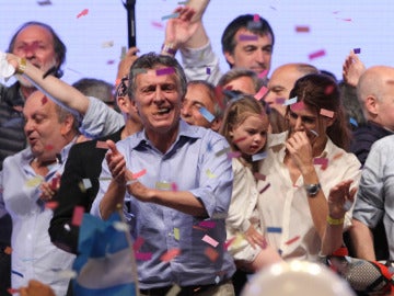Mauricio Macri celebra el triunfo en las urnas