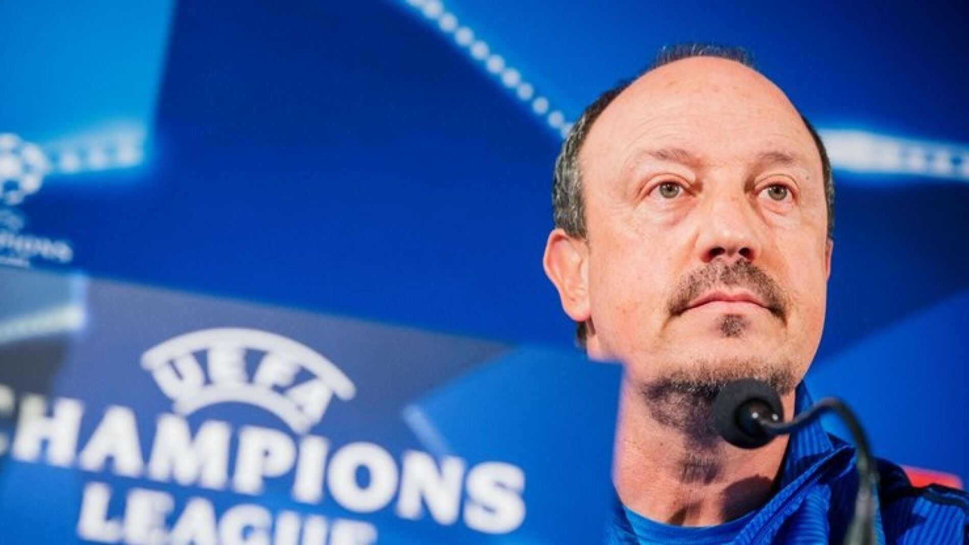 Rafa Ben&iacute;tez, durante la rueda de prensa