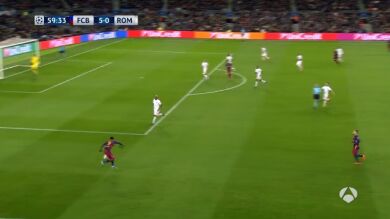 El espectacular control de Neymar antes del segundo gol de Messi